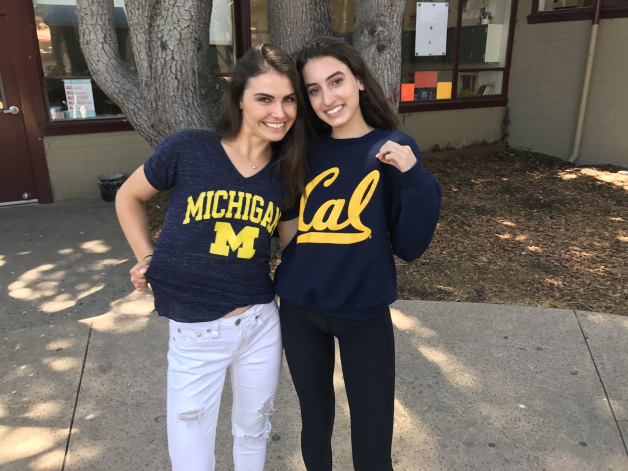 Olivia Shane and Lanie Van Linge show off their shared color scheme.