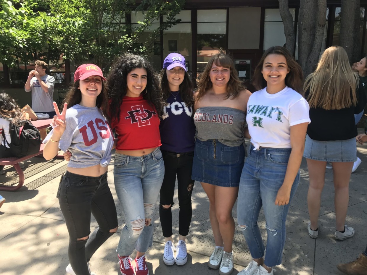 From left to right: Leah Marcus, Leyla Arabian, Summer Buhl, Ally Feeley, and Kaley Garrett.