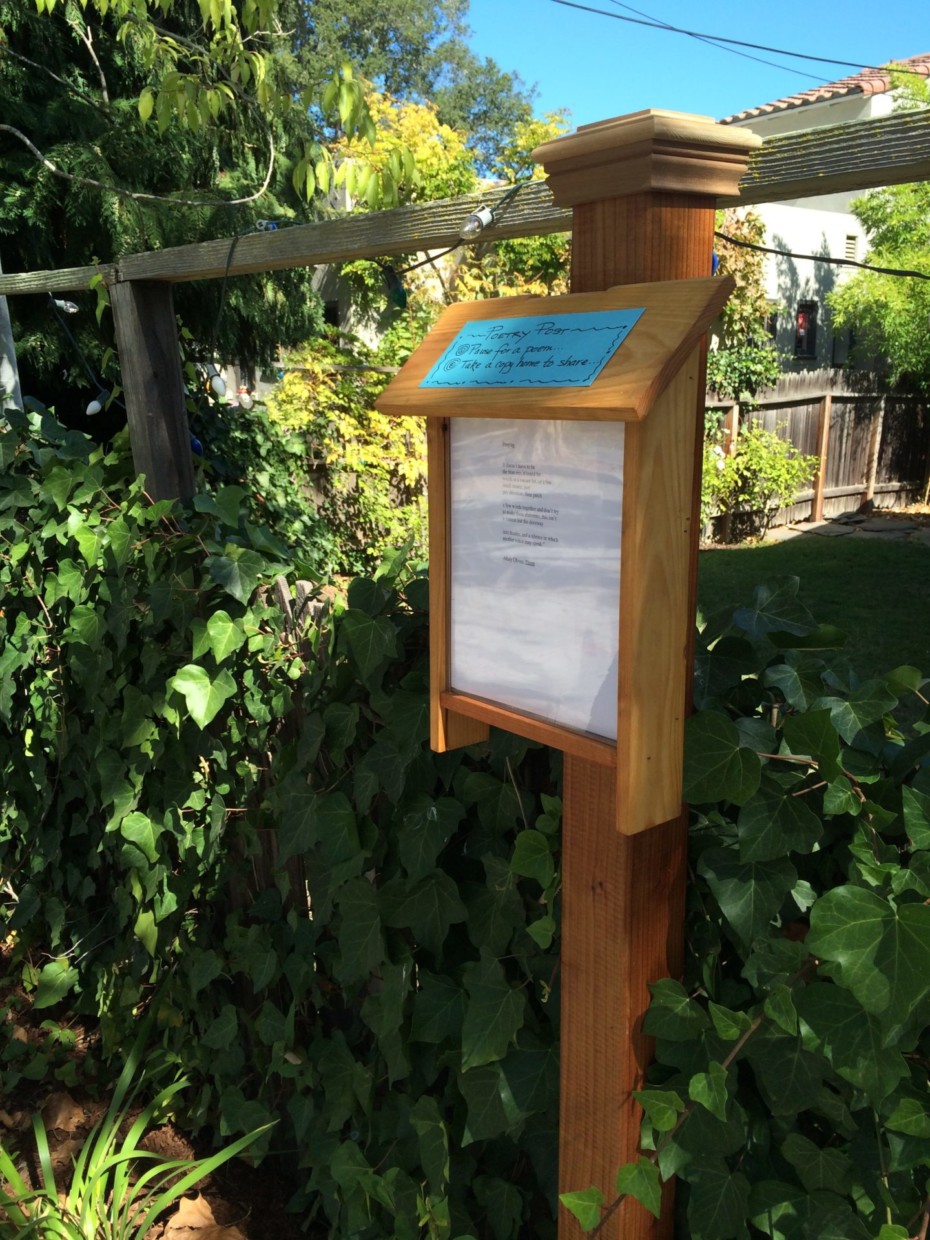 Palo Alto “Poetry Post” Attempts to Lighten the Hearts of the Community