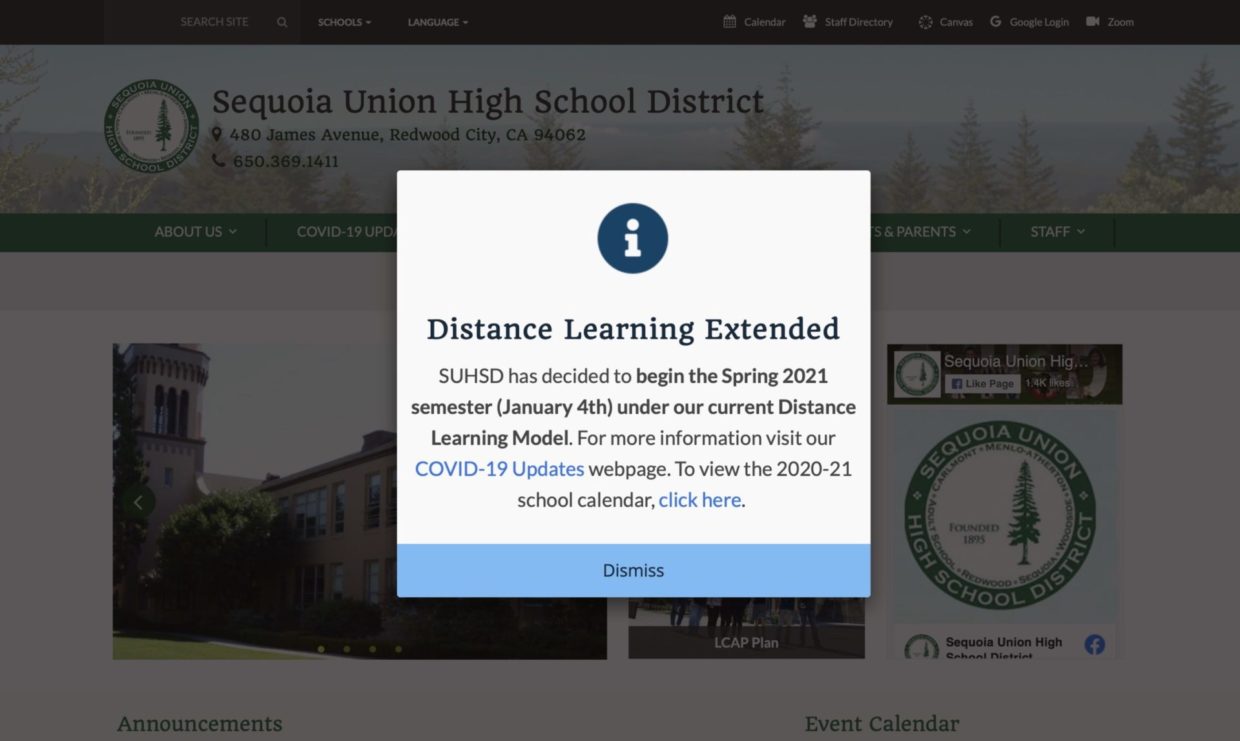 Distance Learning To Continue in January