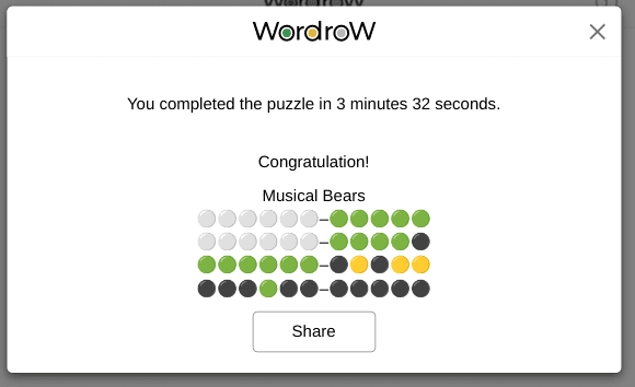 Wordrow: Musical Bears
